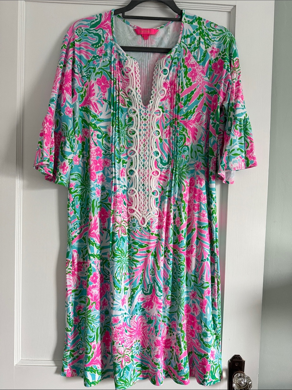 Lilly Pulitzer Pink, Green & Blue Floral Tunic Dress